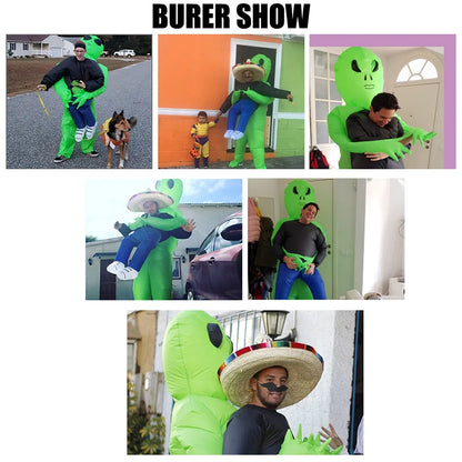 ET-Aliens Uppblåsbara Cosume – Skrämmande Monster Cosplay för vuxna och barn, Halloween, Jul, Thanksgiving, Fest, Festival Cosume