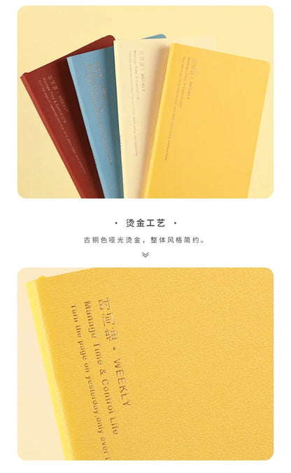 Kinbor Weekly Planner Notebook – Päivittäinen päivä- ja kuukausiohjelma Journa