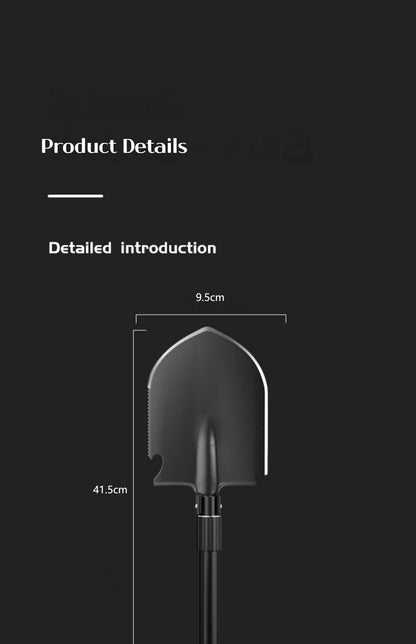 1PC Outdoor Foldable Camping Shovel – Multifunctional Hiking Entrenching Tool, Portable Garden & Survival Shovel