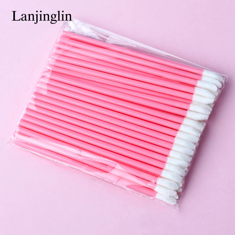 Lanjinglin 5/50 Pcs Disposable Lip Brush Makeup Brushes – Lipstick Applicator Wands & Eyelash Extension Tool, Professional Beauty Accessories