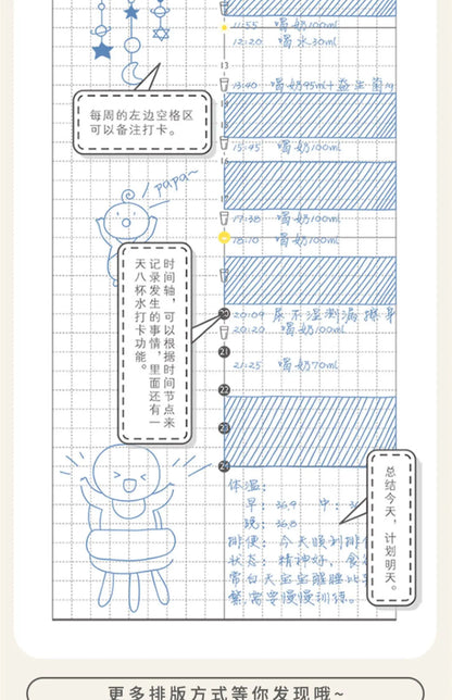 Kinbor Weekly Planner Notebook – Päivittäinen päivä- ja kuukausiohjelma Journa