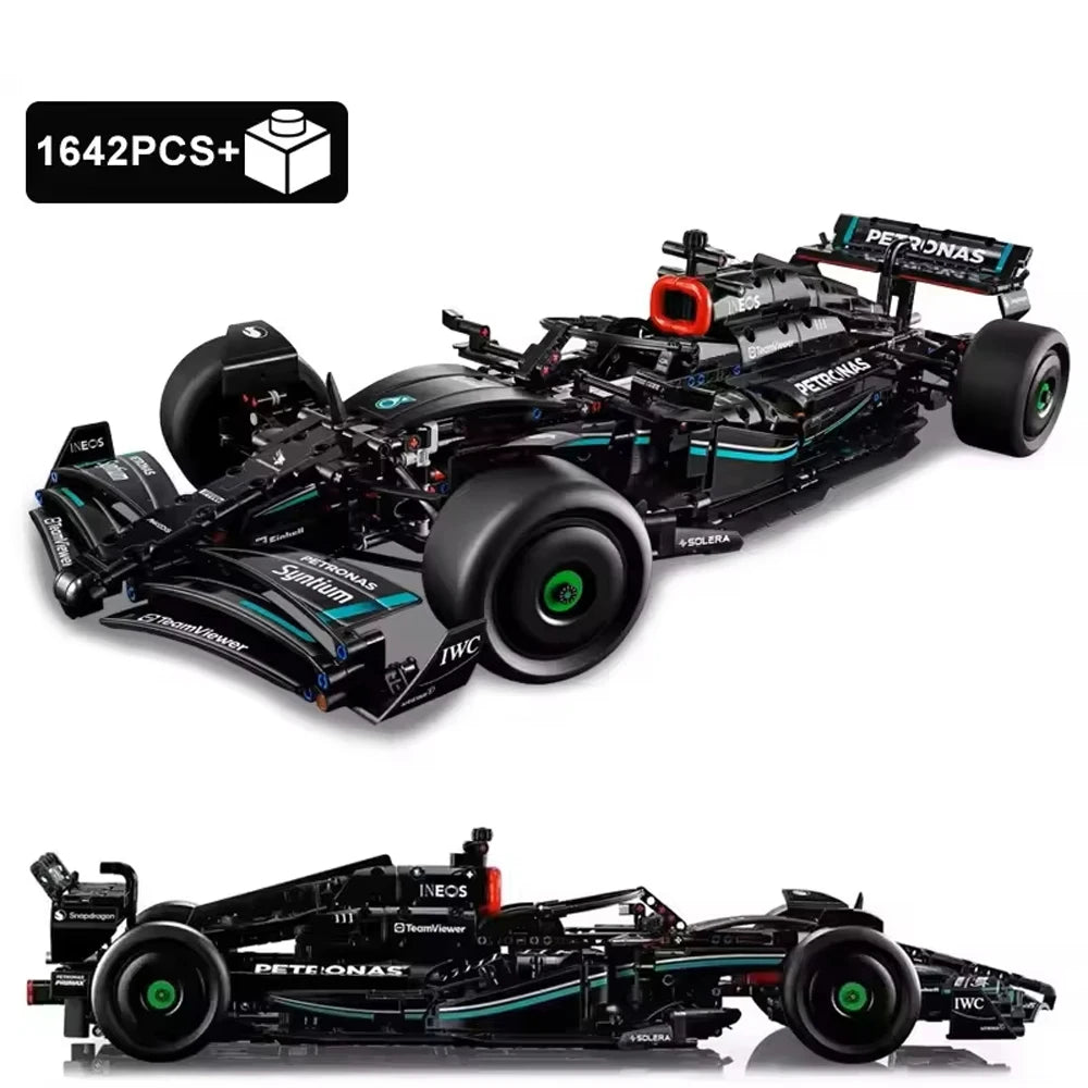 Tekniikka 1642PCS Mekaaniset kilpa-auton rakennuspalikat – W14 Venue Racing Model Kit for Adults & Kids