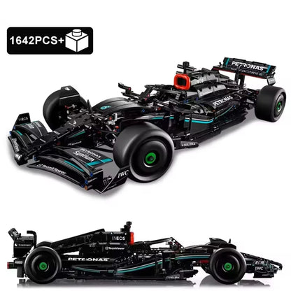 Tekniikka 1642PCS Mekaaniset kilpa-auton rakennuspalikat – W14 Venue Racing Model Kit for Adults & Kids