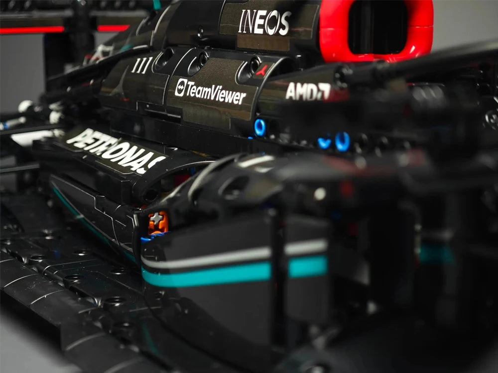 Tekniikka 1642PCS Mekaaniset kilpa-auton rakennuspalikat – W14 Venue Racing Model Kit for Adults & Kids