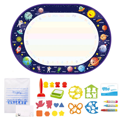 100x80CM Magic Water Drawing Mat – Reusable Doodle Board Montessori Educational Toy for Kids