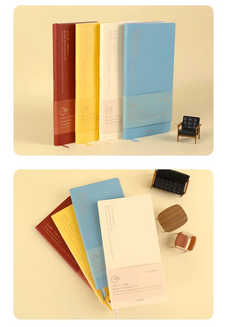Kinbor Weekly Planner Notebook – Päivittäinen päivä- ja kuukausiohjelma Journa