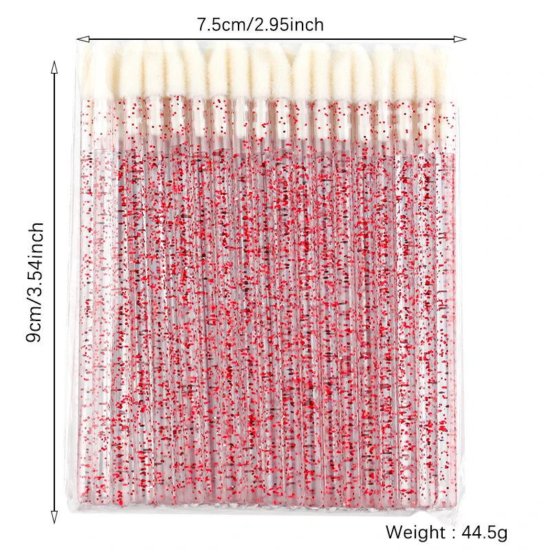 Lanjinglin 5/50 Pcs Disposable Lip Brush Makeup Brushes – Lipstick Applicator Wands & Eyelash Extension Tool, Professional Beauty Accessories