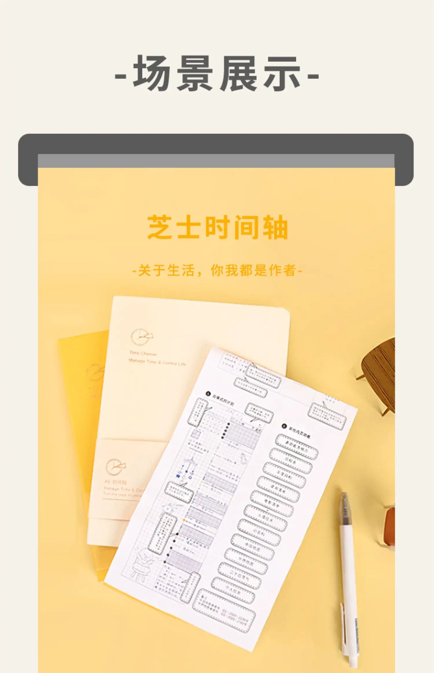 Kinbor Weekly Planner Notebook – Päivittäinen päivä- ja kuukausiohjelma Journa