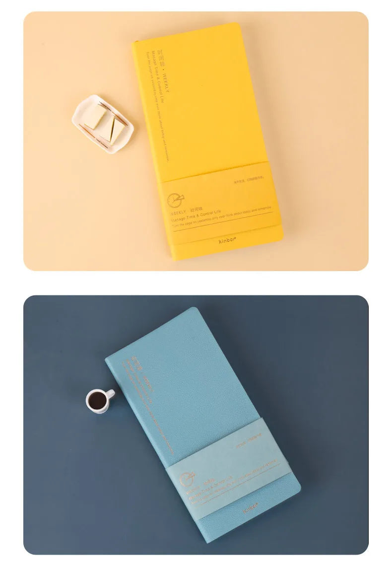 Kinbor Weekly Planner Notebook – Päivittäinen päivä- ja kuukausiohjelma Journa