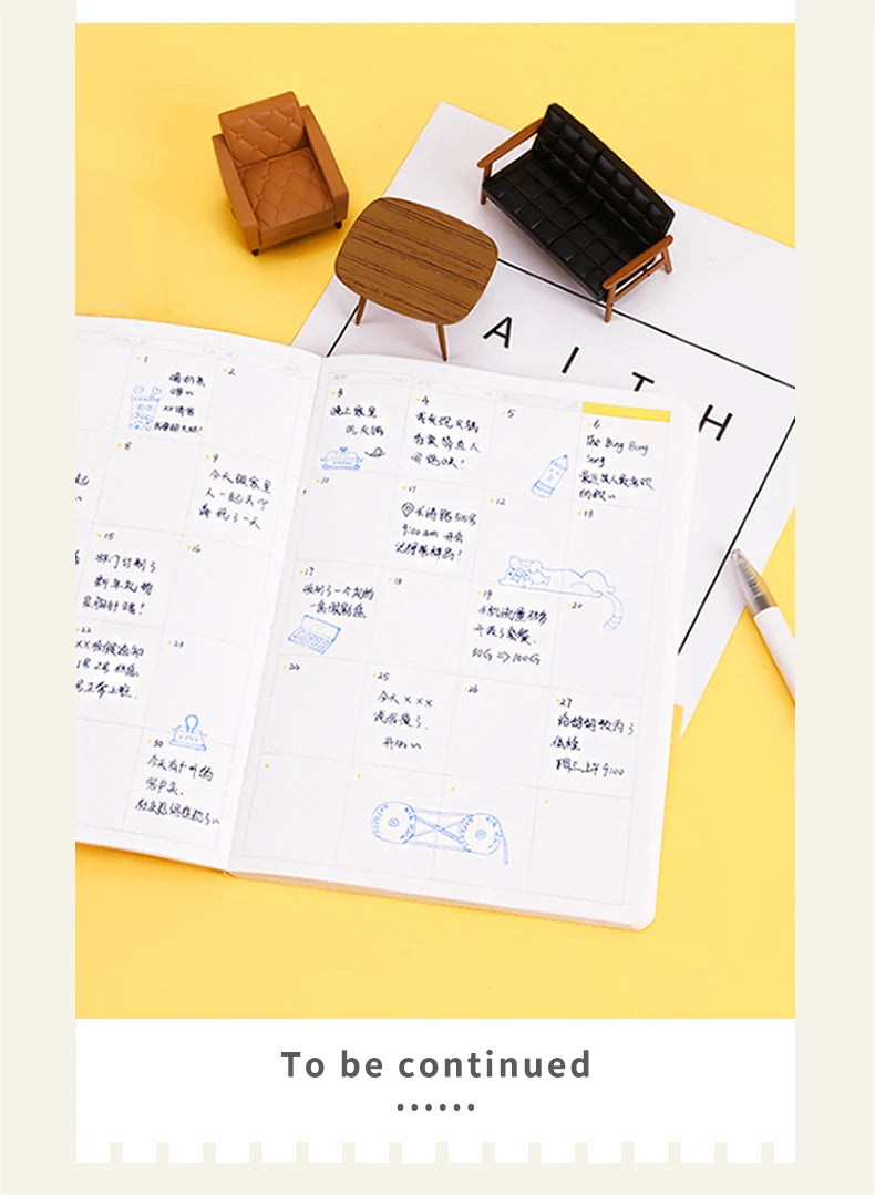 Kinbor Weekly Planner Notebook – Päivittäinen päivä- ja kuukausiohjelma Journa