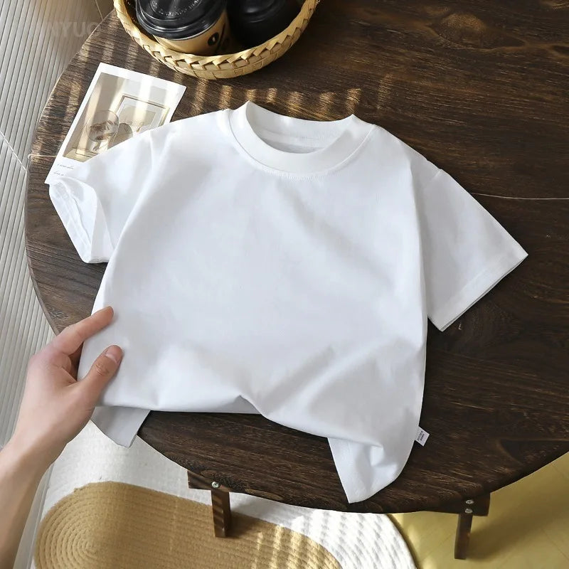 2-10Y Barnens Pure Cotton Short Sleeve Pullover T-Shirt – Baby Pojkar & Flickor Sommar Toppar