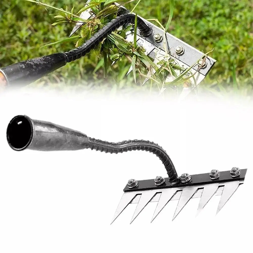 Carbon Steel Garden Weeding Rake – 5/6/7/8 Hampaanpoisto- ja rikkaruohonpoistotyökalu maatilalle, puutarhalle ja maisemointiin