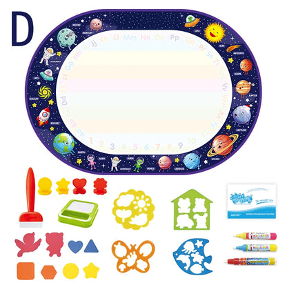 100x80CM Magic Water Drawing Mat – Reusable Doodle Board Montessori Educational Toy for Kids