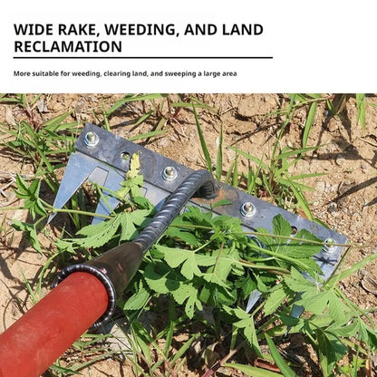 Carbon Steel Garden Weeding Rake – 5/6/7/8 Hampaanpoisto- ja rikkaruohonpoistotyökalu maatilalle, puutarhalle ja maisemointiin
