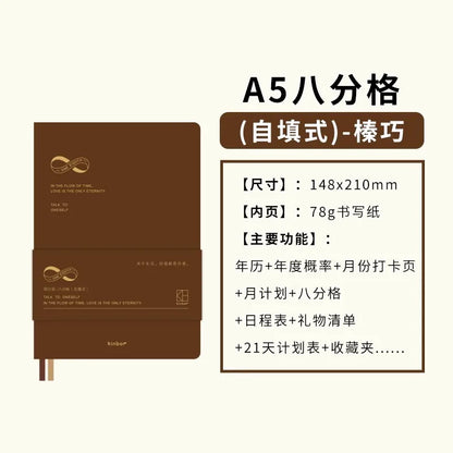 Kinbor Weekly Planner Notebook – Päivittäinen päivä- ja kuukausiohjelma Journa