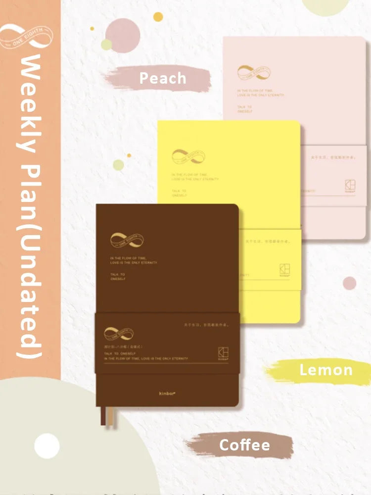 Kinbor Weekly Planner Notebook – Päivittäinen päivä- ja kuukausiohjelma Journa