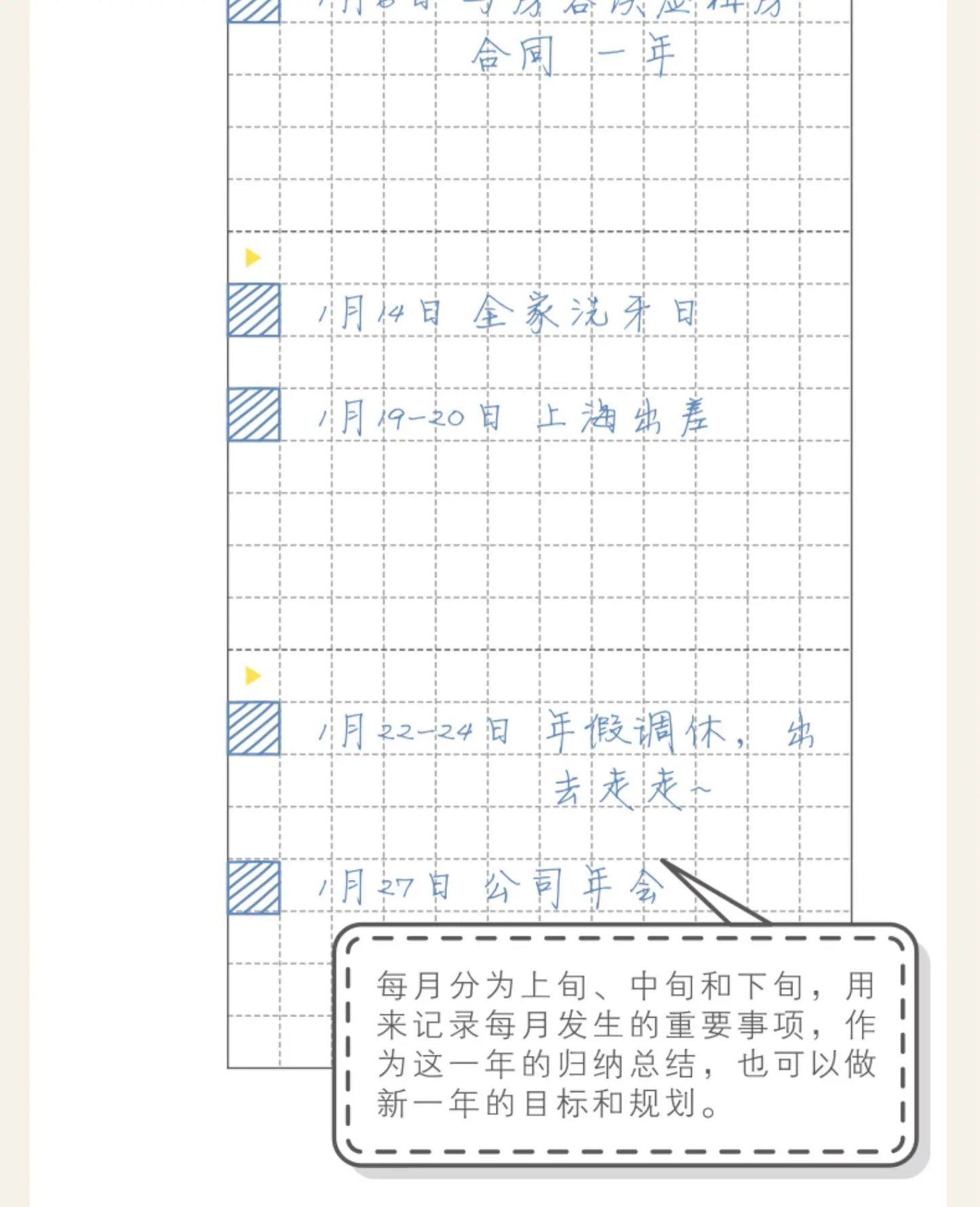 Kinbor Weekly Planner Notebook – Päivittäinen päivä- ja kuukausiohjelma Journa