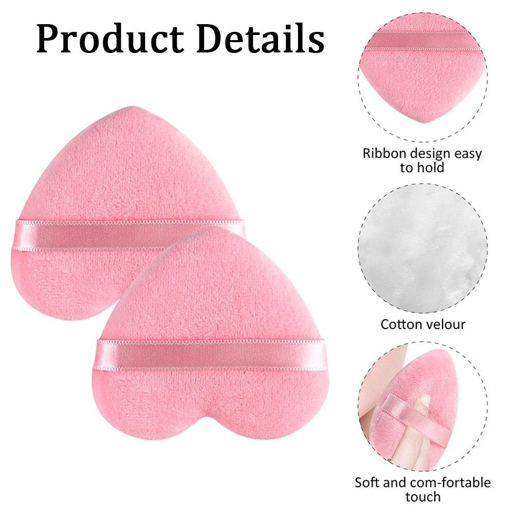 20/30Pcs Triangle Velvet Powder Puff – Våt & Torr användning Makeup Sponge för Foundation, Cosmetics, och Beauty Blending